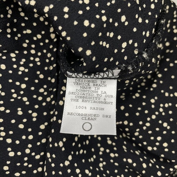 Flynn Skye Leah Mini Dress Size Small Black‎ w/ Crème Polka Dot Spotted Keyhole - Picture 9 of 12